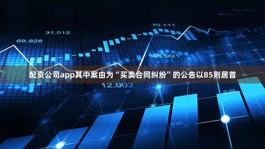 配资公司app其中案由为“买卖合同纠纷”的公告以85则居首